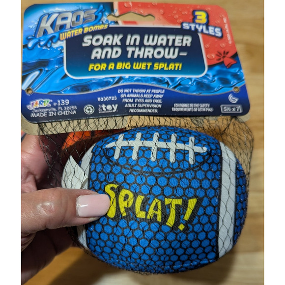 Ja-Ru KAOS Water Bombs Football Blue Splat Sport Ball Pool, Outdoor Summer Fun - Picture 3 of 5